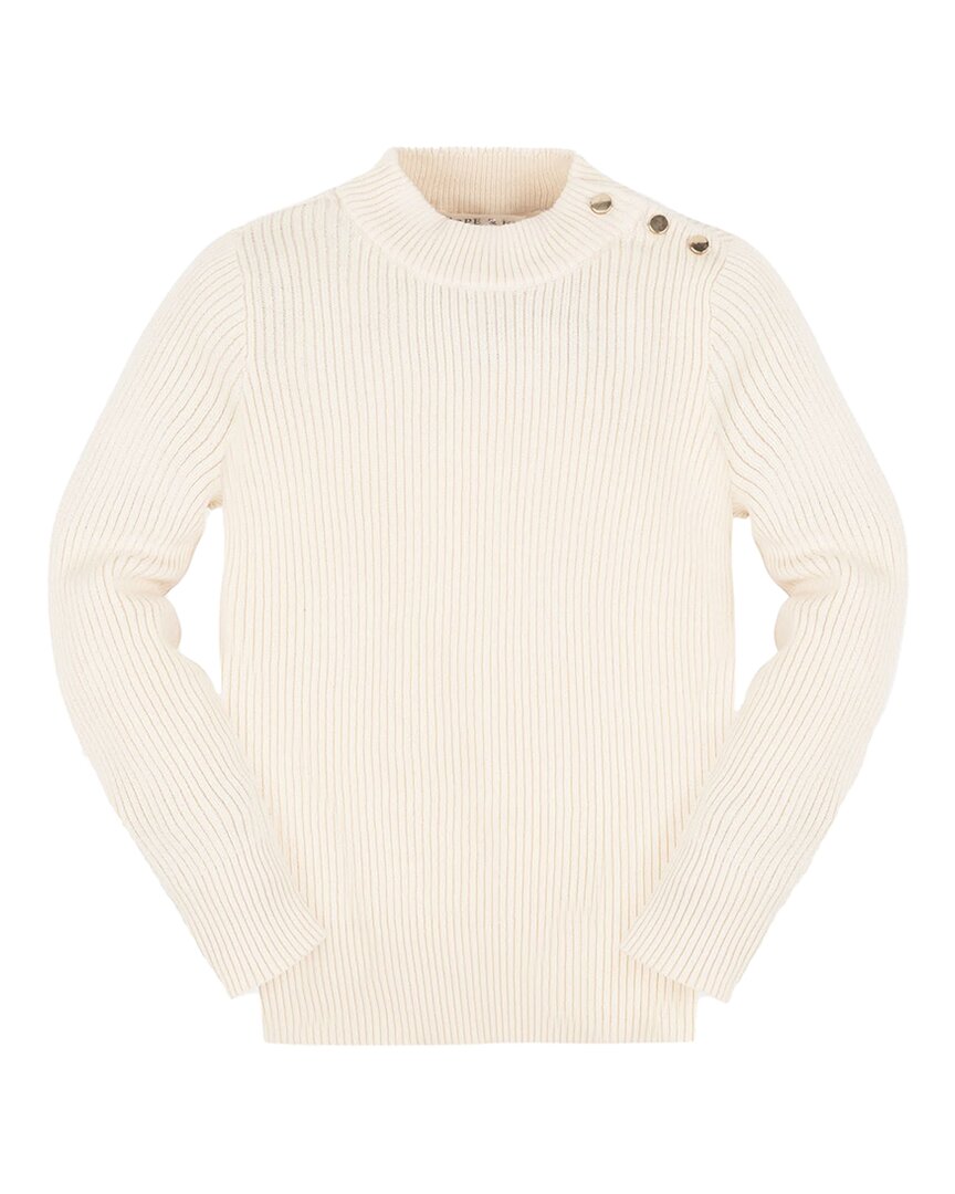 Hope & Henry Rib Knit Mock Neck Sweater