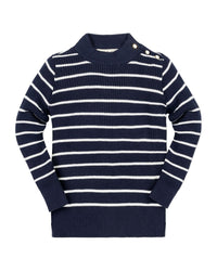 Hope & Henry Rib Knit Mock Neck Sweater
