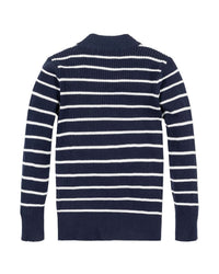 Hope & Henry Rib Knit Mock Neck Sweater