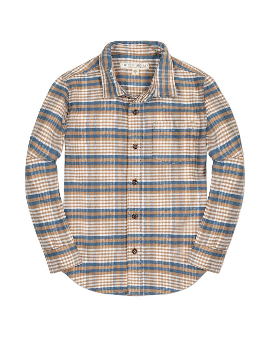 Hope & Henry Single-Pocket Flannel Shirt