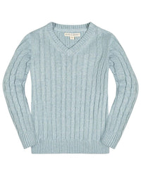 Hope & Henry V-Neck Cable Sweater