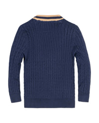 Hope & Henry Cable Grandpa Cardigan