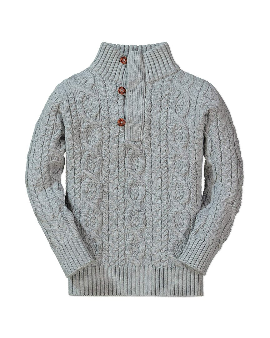 Hope & Henry Cable Mock Neck Sweater