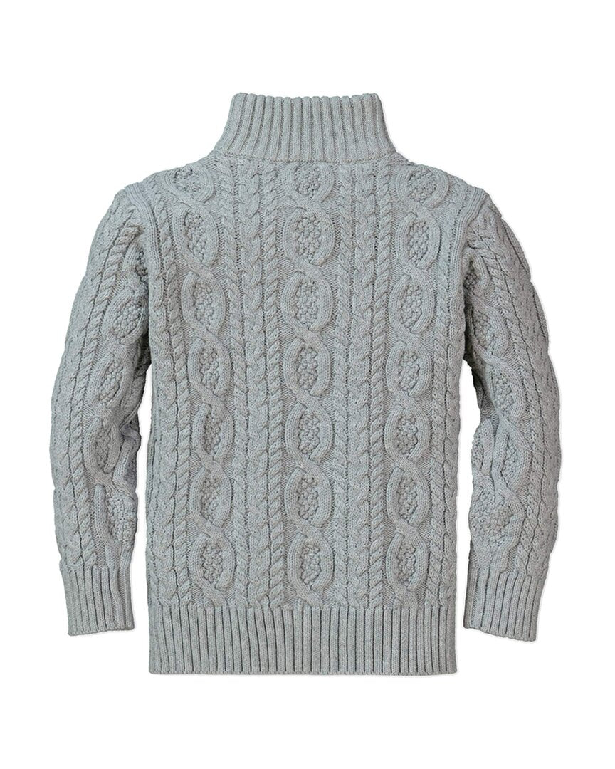 Hope & Henry Cable Mock Neck Sweater