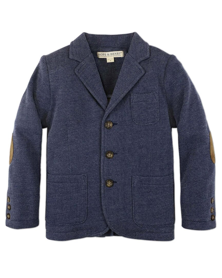 Hope & Henry Fleece Herringbone Blazer