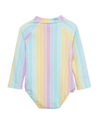 Little Me Multi Stripe One-Piece Rashguard