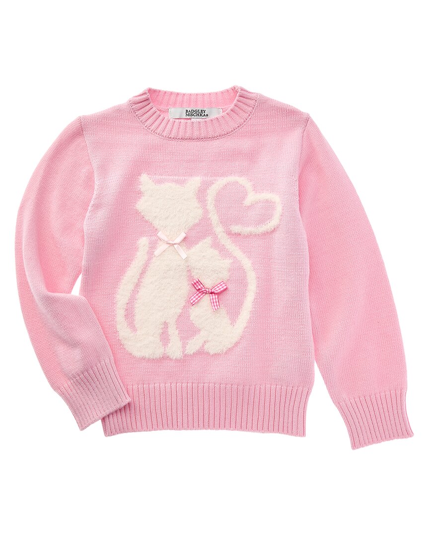 Badgley Mischka Badgley Mischka 3D Fuzzy Cats Sweater