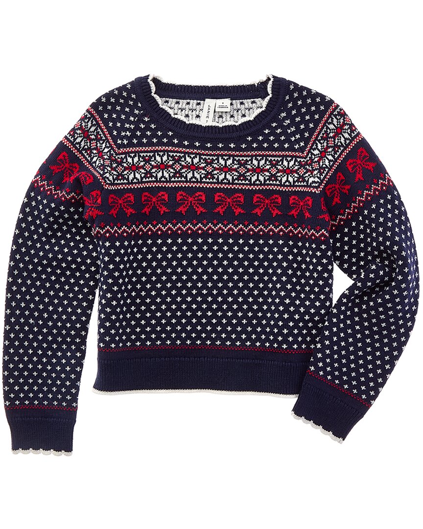 Janie and Jack Janie And Jack Bow Fairisle Sweater