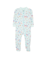 Little Me Unicorn Zip Front Footie