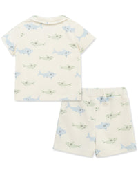 Little Me Shark Terry Set