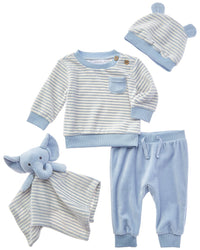 Rachel Zoe Rachel Zoe 4Pc Velour Pant & Lovey Set