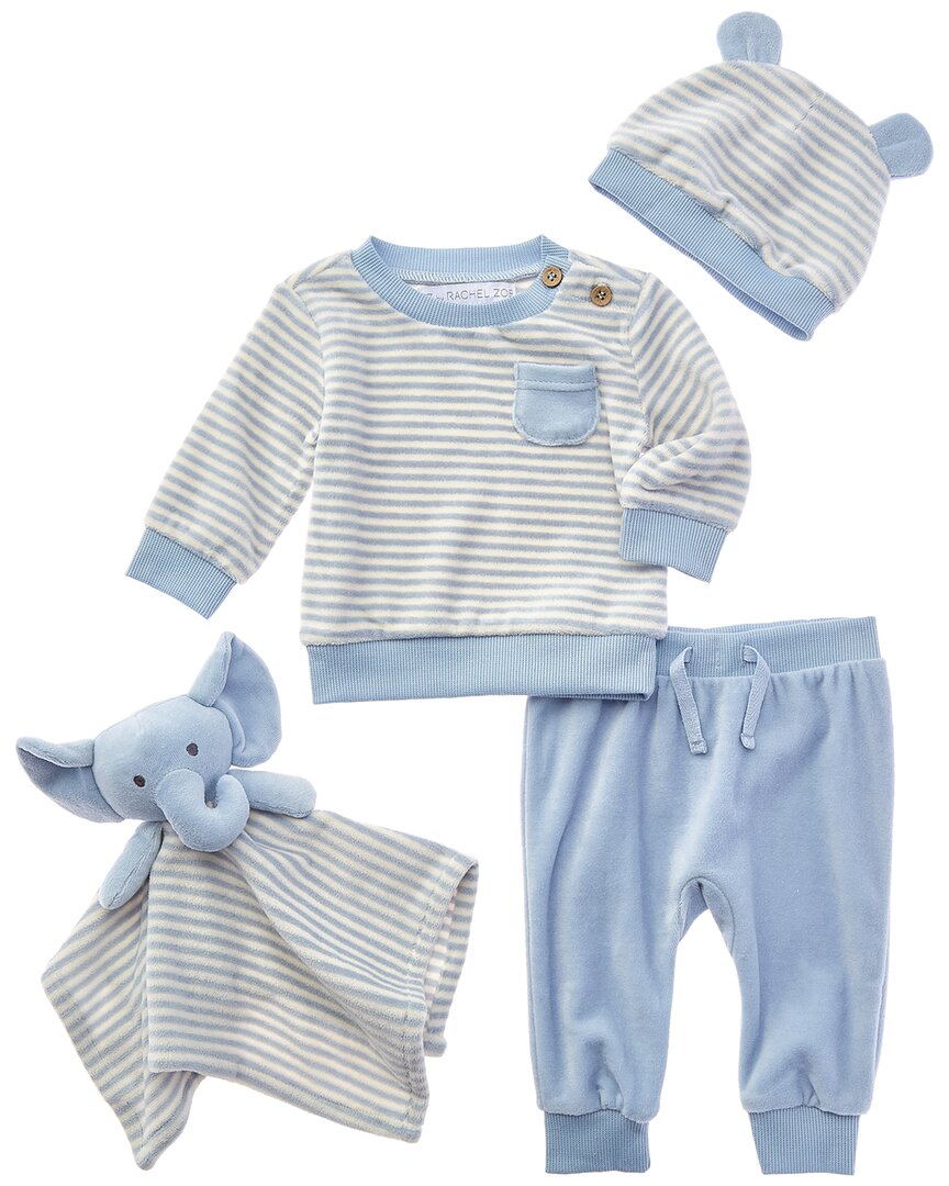 Rachel Zoe Rachel Zoe 4Pc Velour Pant & Lovey Set