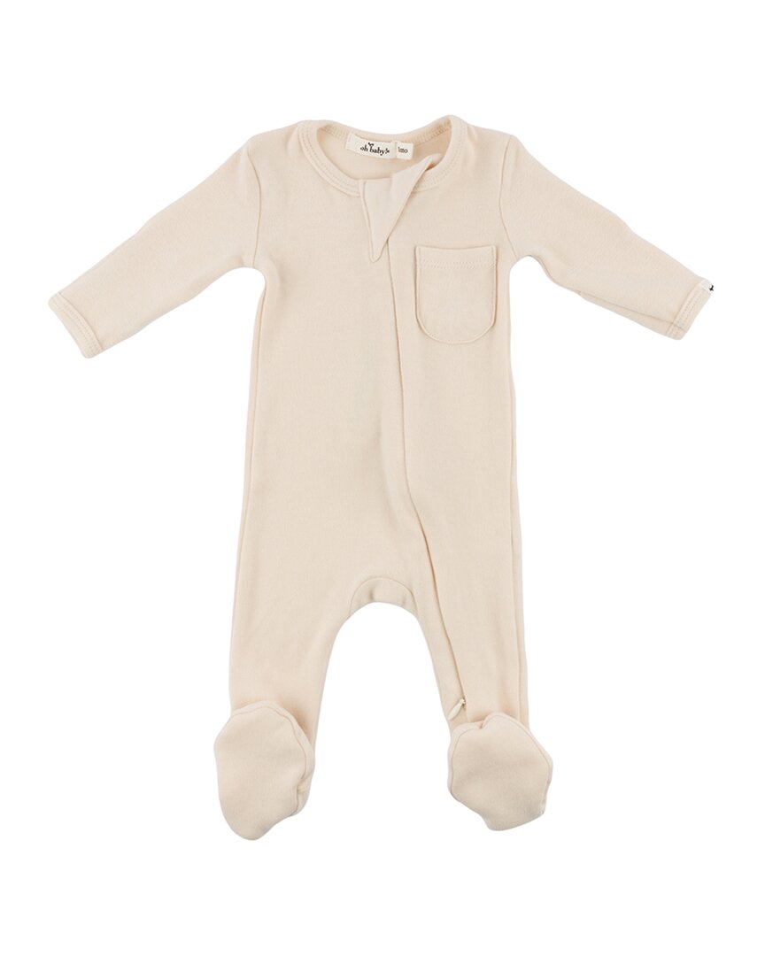 oh baby! Oh Baby! Mini Stripe Zipper Footie With Pocket