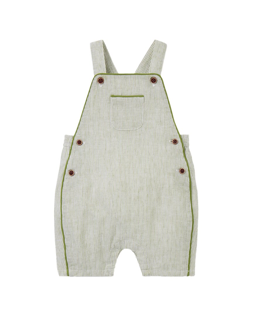 Janie And Jack Striped Linen-Blend Overall