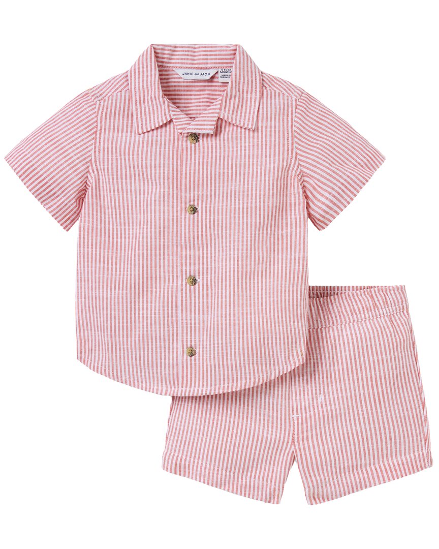 Janie And Jack The Cabana Linen Matching Set