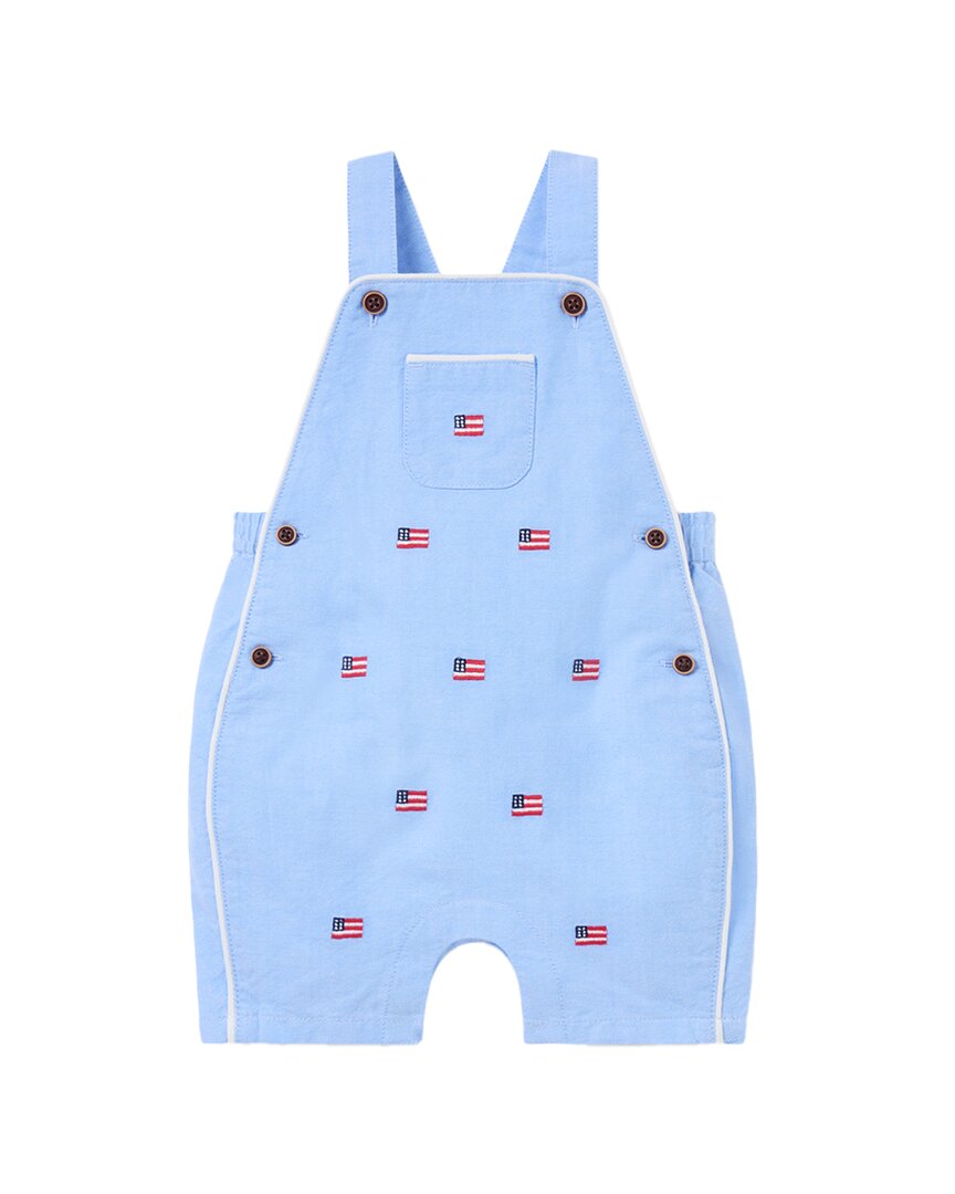 Janie And Jack Embroidered Flag Oxford Overall