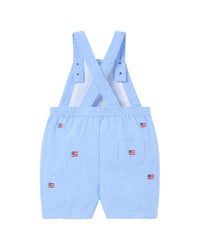 Janie And Jack Embroidered Flag Oxford Overall
