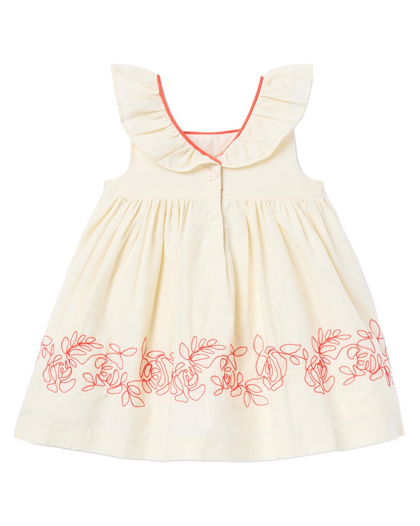 Janie And Jack Embroidered Floral Border Dress