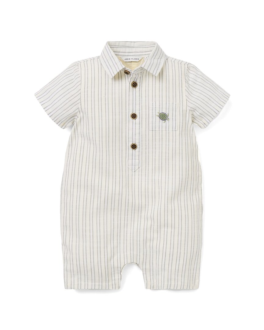 Janie And Jack Striped Sea Turtle Romper