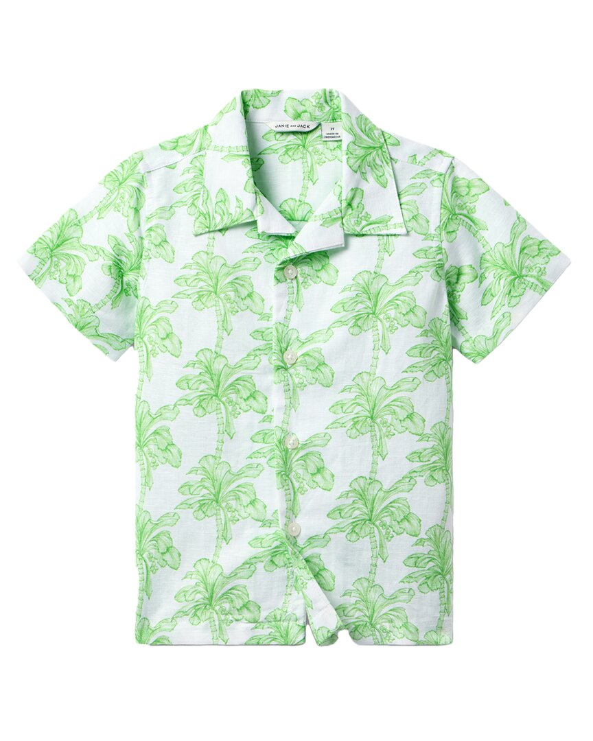 Janie And Jack The Linen-Blend Cabana Shirt