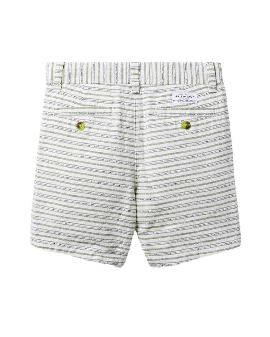 Janie And Jack Striped Linen-Blend Short