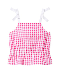 Janie And Jack Gingham Peplum Top