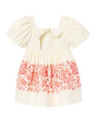 Janie And Jack Floral Border Puff Sleeve Dress