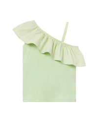 Janie And Jack Ribbed Ruffle Shoulder Top