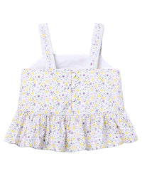 Janie And Jack Ditsy Floral Pintuck Top