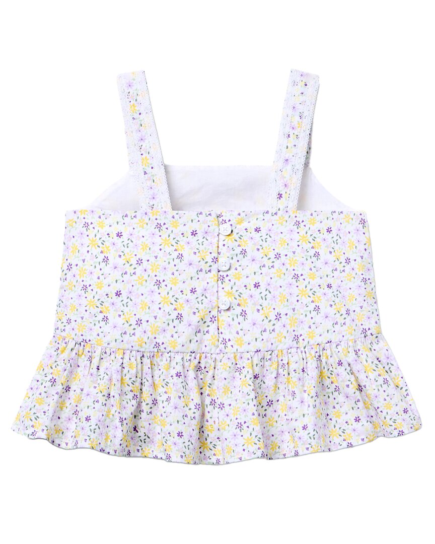 Janie And Jack Ditsy Floral Pintuck Top