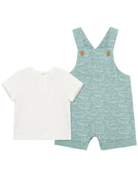 Little Me Whales Shortall Set