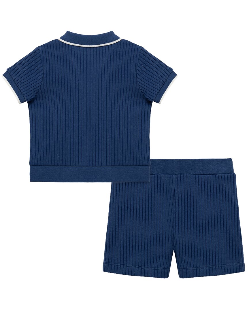 Little Me 2Pc Navy Short Set