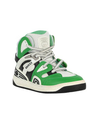 Gucci Basket Leather High-Top Sneaker