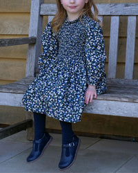 Rachel Riley Rachel Riley Floral Berry Ruched Dress