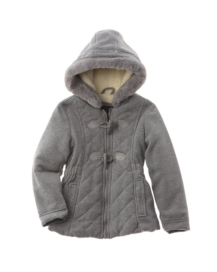Limited Too Heather Fleece Toggle Closure Jacket Grey Multi 2T