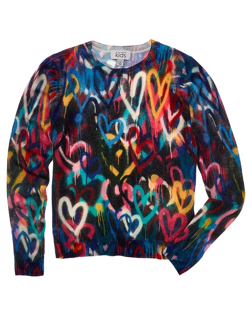 Autumn Cashmere Autumn Cashmere Graffiti Heart Print Wool & Cashmere-Blend Sweater