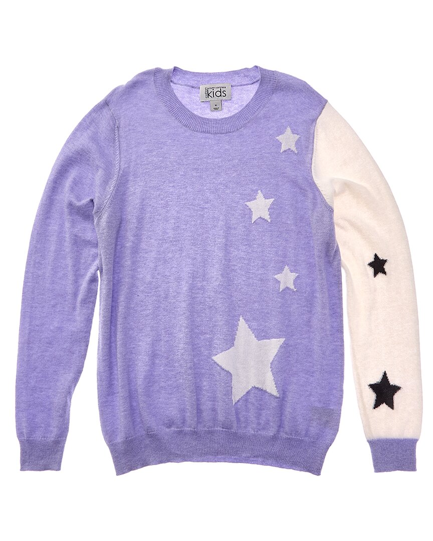Autumn Cashmere Colorblocked Star Jacquard Cashmere-Blend Sweater