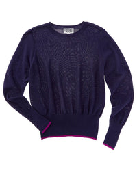 Autumn Cashmere Baby Sequin Cropped Ribbed Sweater