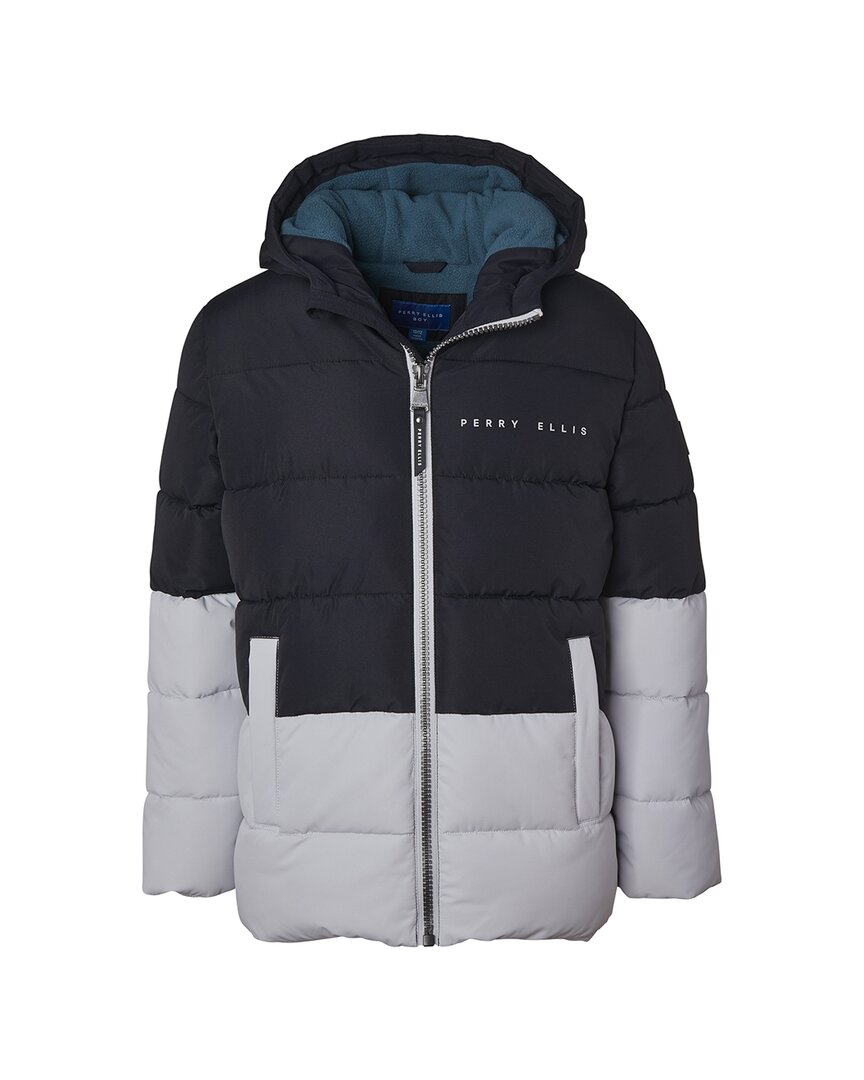 Perry Ellis Blocked Ripstop Puffer Jacket