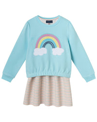 Andy & Evan Crewneck Sweatshirt Dress Set