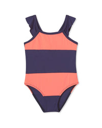 Classic Prep Mira Ruffle One-Piece 7 (Big Girl S) Blue