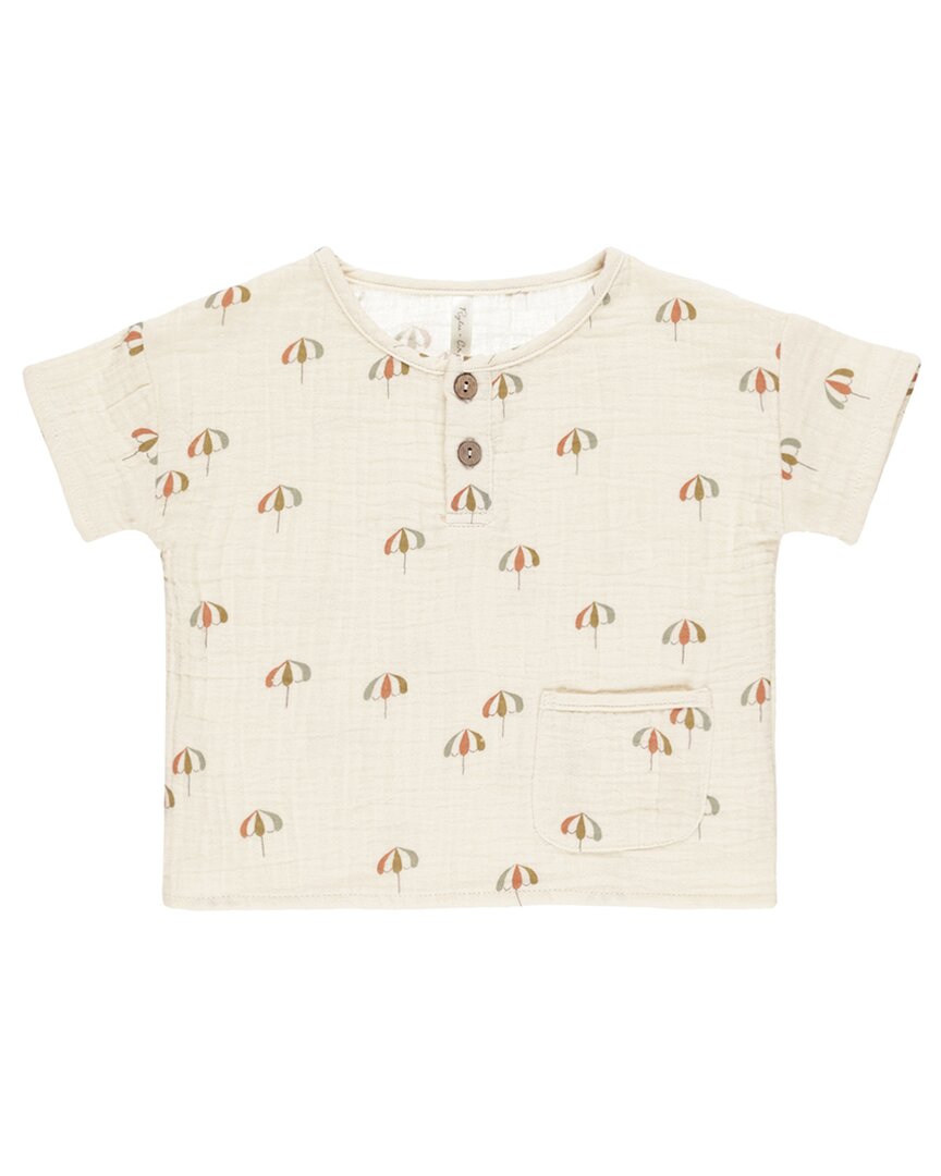 Rylee + Cru Collective Woven Henley T-Shirt