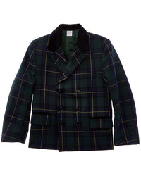 Pepa London Windsor Tartan Double-Breasted Wool-Blend Blazer
