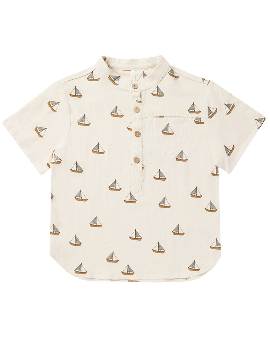 Rylee + Cru Collective Mason Linen-Blend Shirt