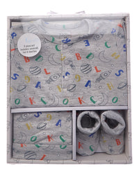Quiltex Space Alphabet 3Pc Layette Box Set