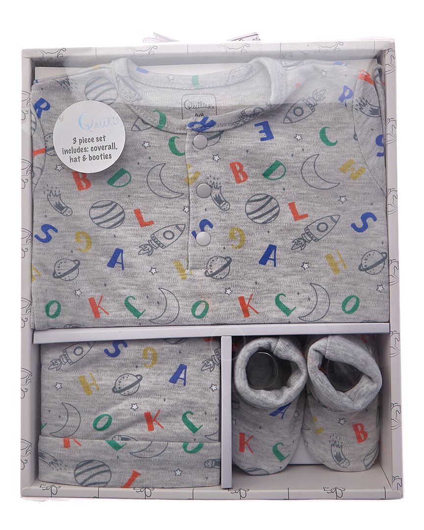 Quiltex Space Alphabet 3Pc Layette Box Set