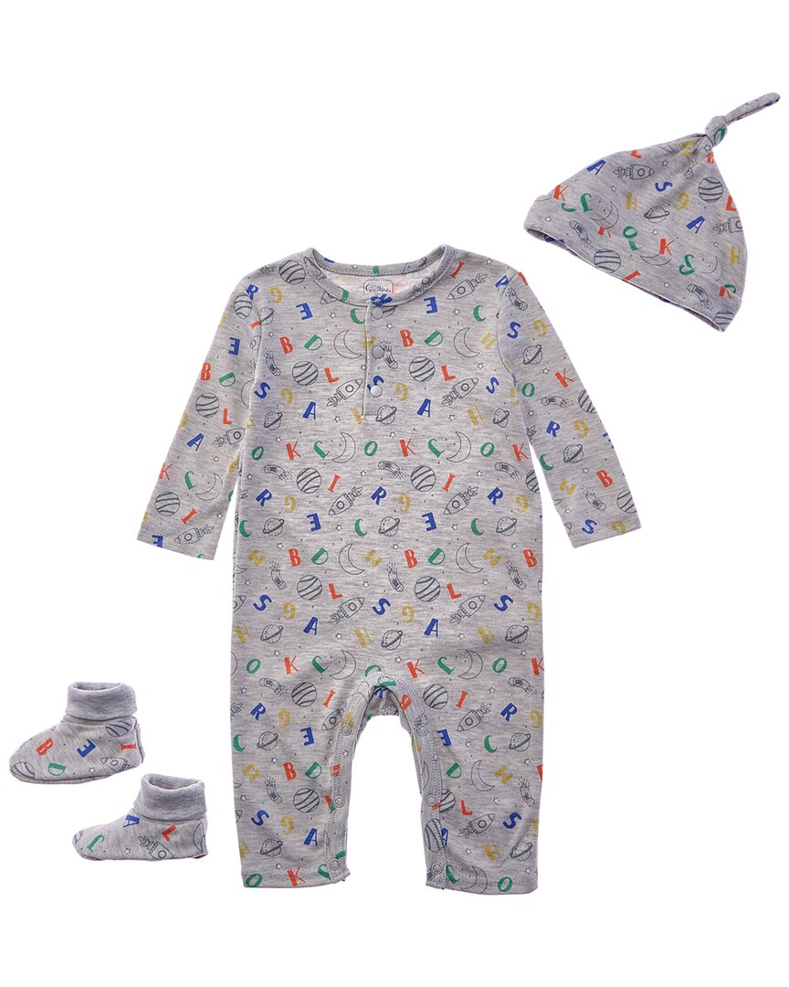 Quiltex Space Alphabet 3Pc Layette Box Set
