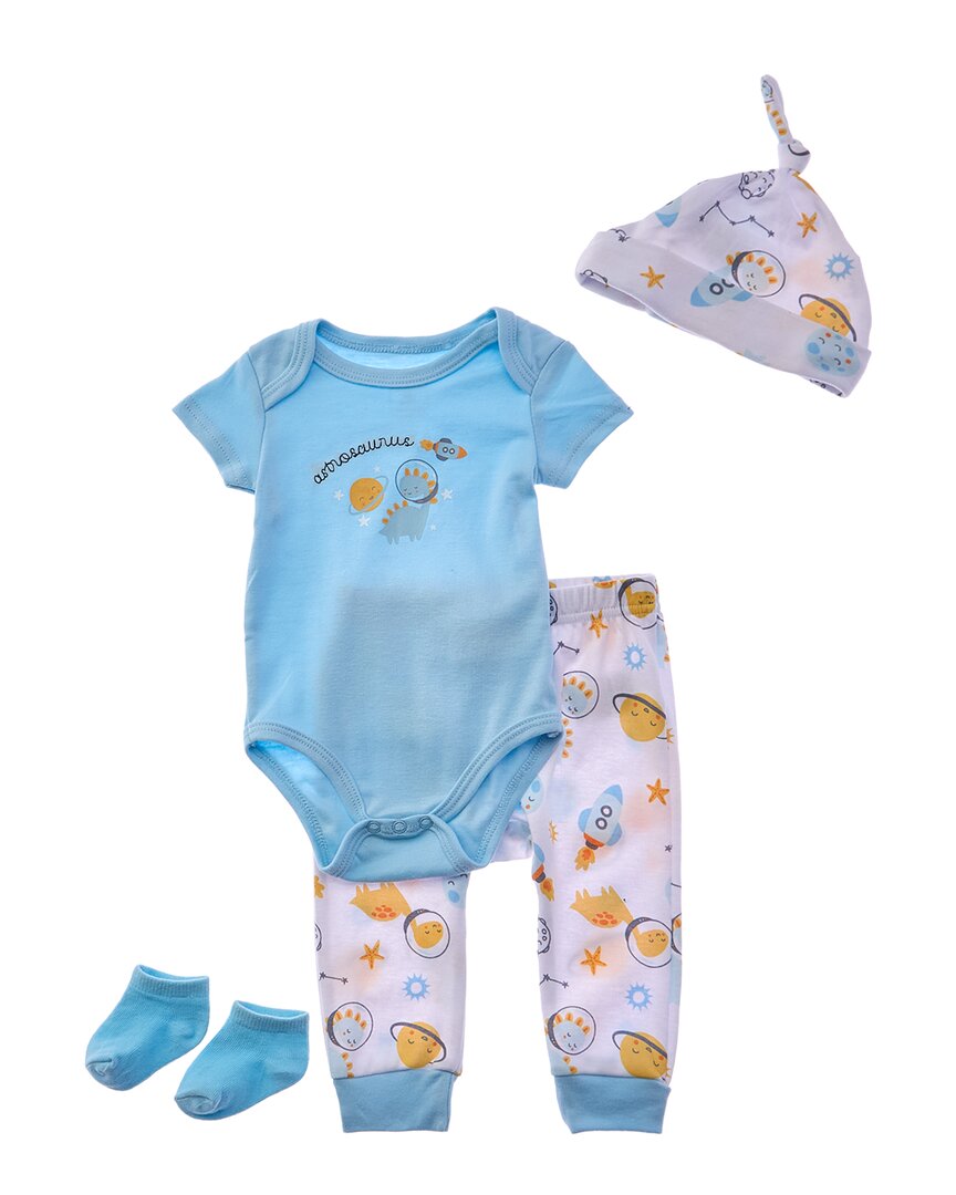 Quiltex Astrosaurus 4Pc Layette Box Set