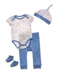 Quiltex Bears 4Pc Layette Box Set