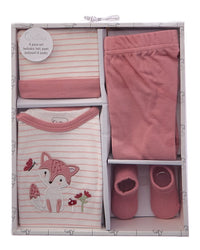 Quiltex Fox 4Pc Layette Box Set